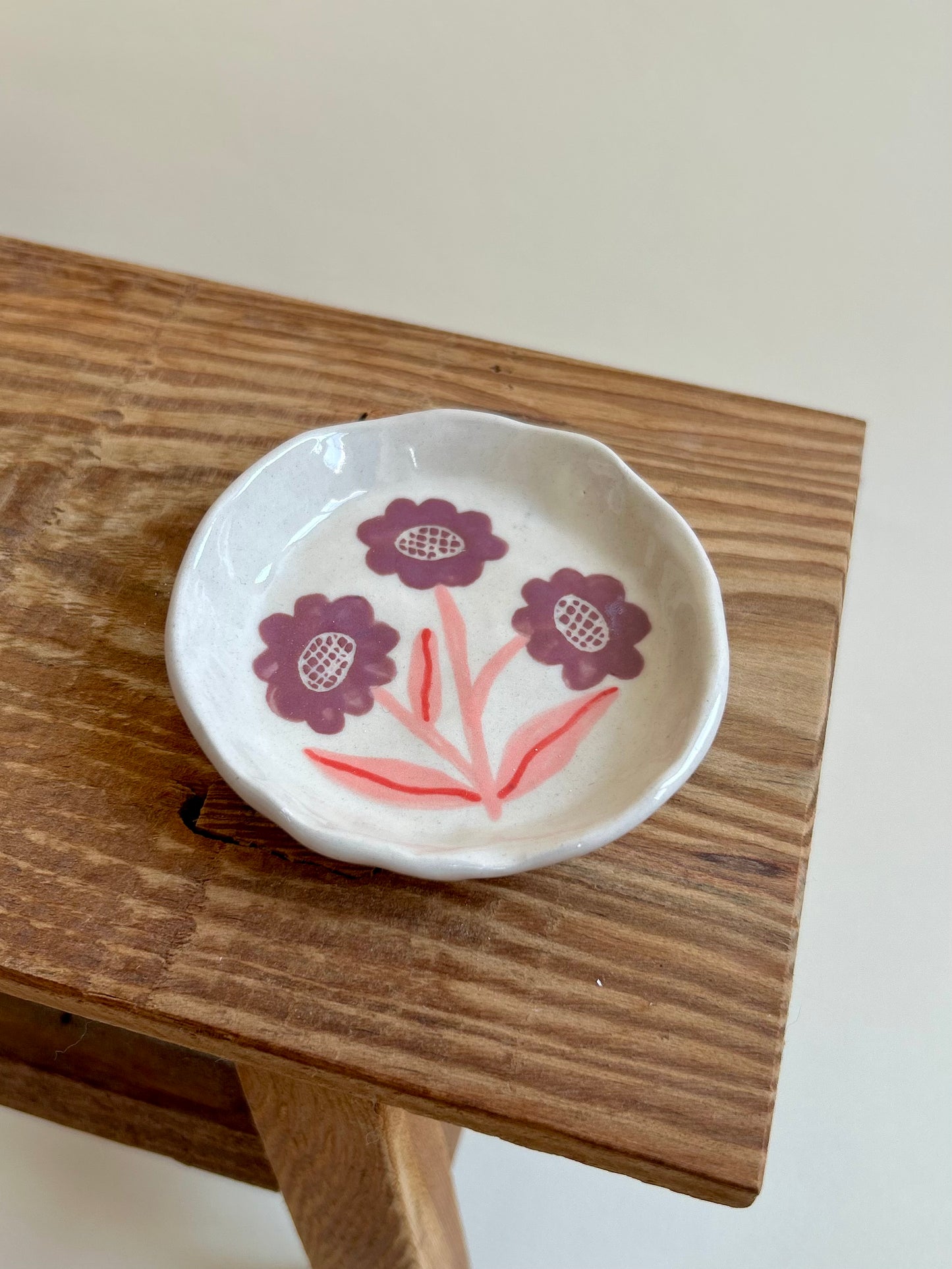 Coupelles fleurs d'hiver Prune