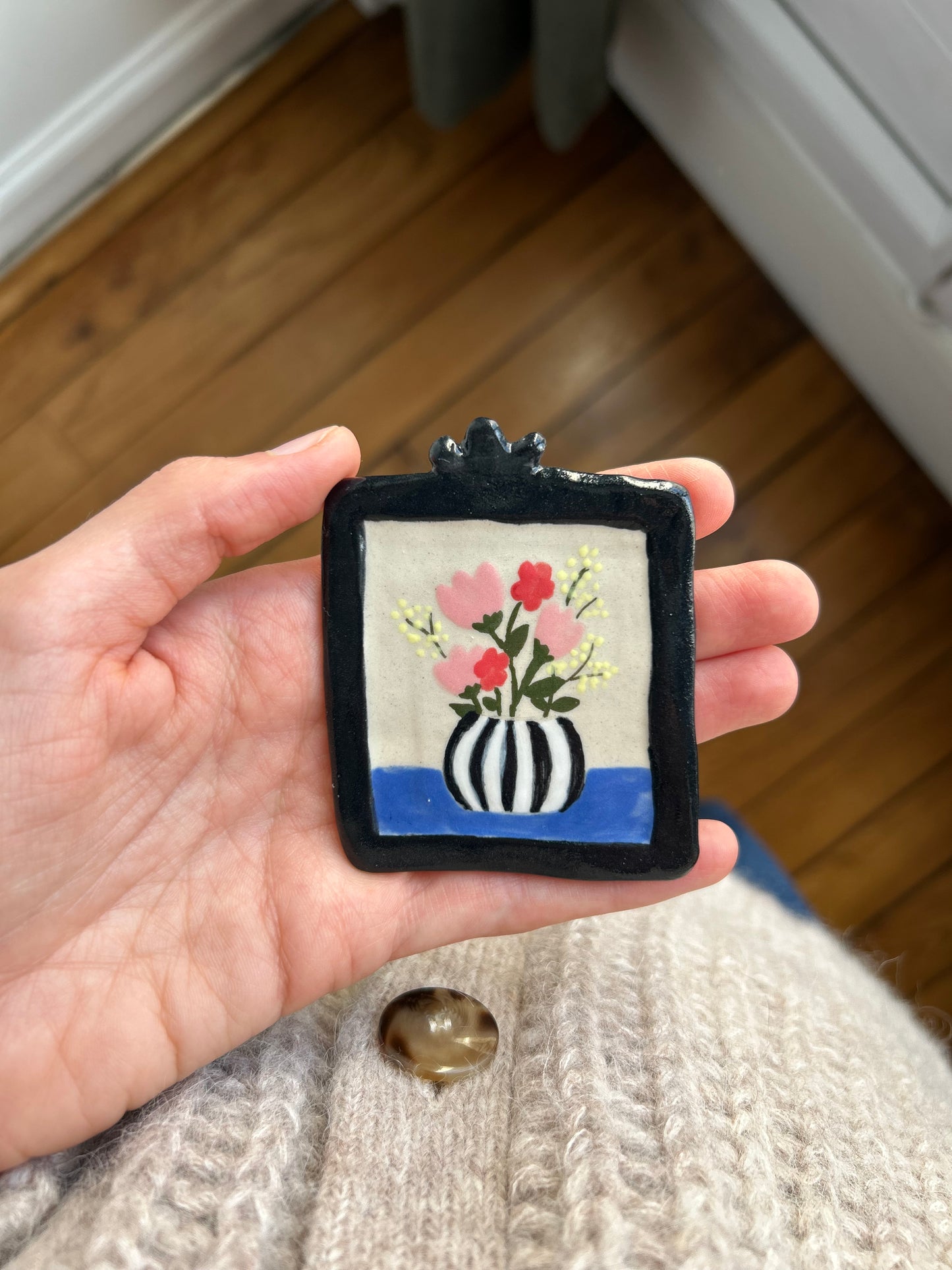 Déco murale cadre fleuri