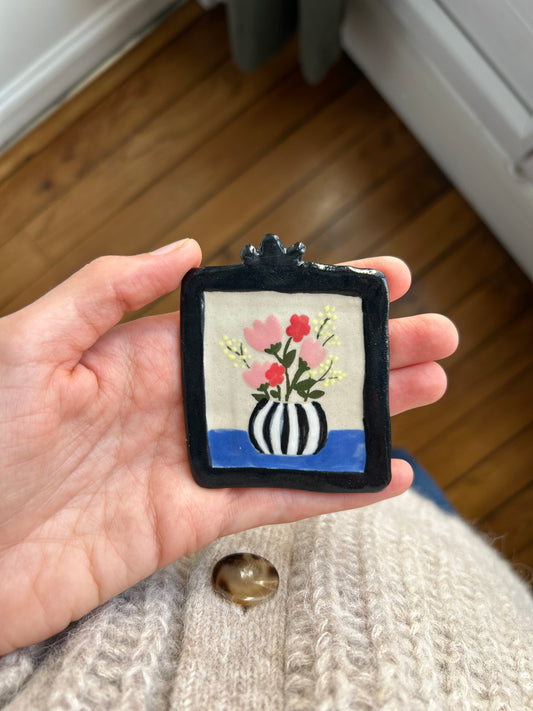 Déco murale cadre fleuri