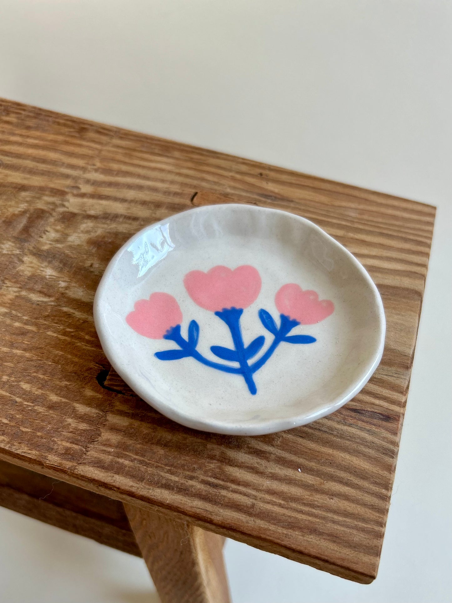 Coupelle fleurs d'hiver rose